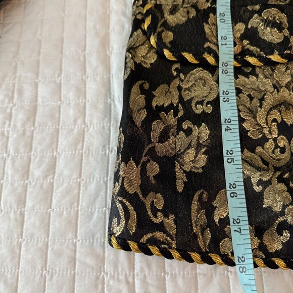 Evan-Picone Womens Luxury Brocade Blazer Jacket Gold & Black Size 10 - Picture 12 of 12